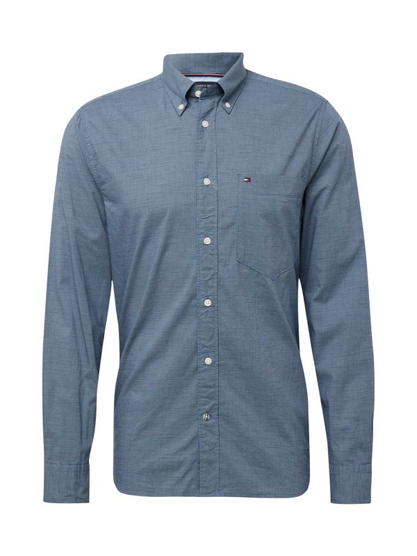 TOMMY HILFIGER TOMMY HILFIGER Риза 'Houndstooth'  гълъбово синьо