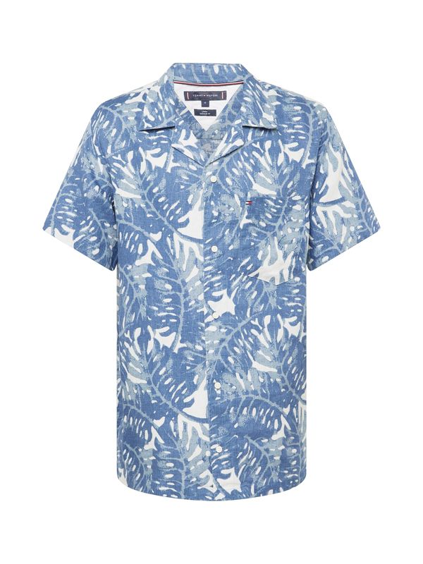 TOMMY HILFIGER TOMMY HILFIGER Риза  синьо / опушено синьо / бяло