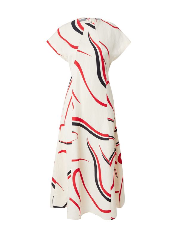 TOMMY HILFIGER TOMMY HILFIGER Рокля  екрю / червено / черно