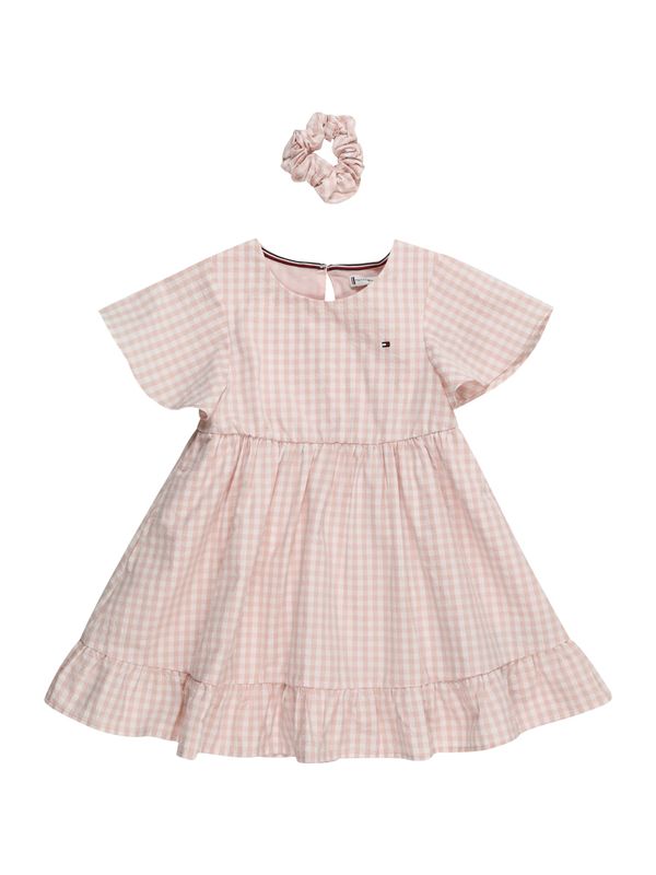 TOMMY HILFIGER TOMMY HILFIGER Рокля 'GINGHAM'  светлорозово / бяло