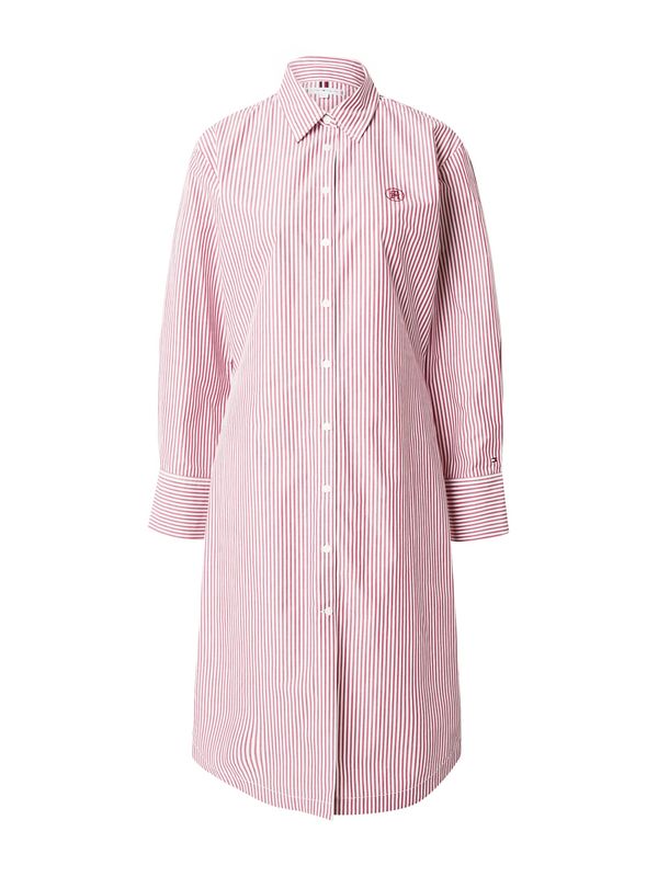 TOMMY HILFIGER TOMMY HILFIGER Рокля тип риза  червено / бяло