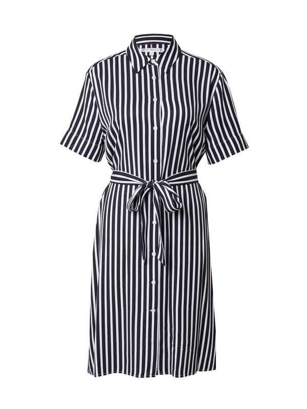 TOMMY HILFIGER TOMMY HILFIGER Рокля тип риза  нейви синьо / бяло