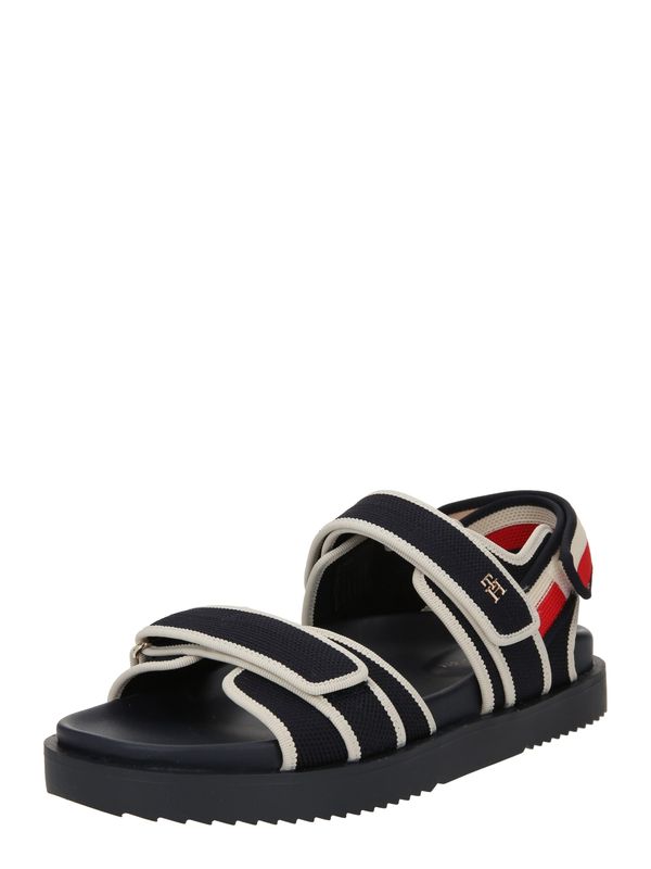 TOMMY HILFIGER TOMMY HILFIGER Сандали  бежово / тъмносиньо