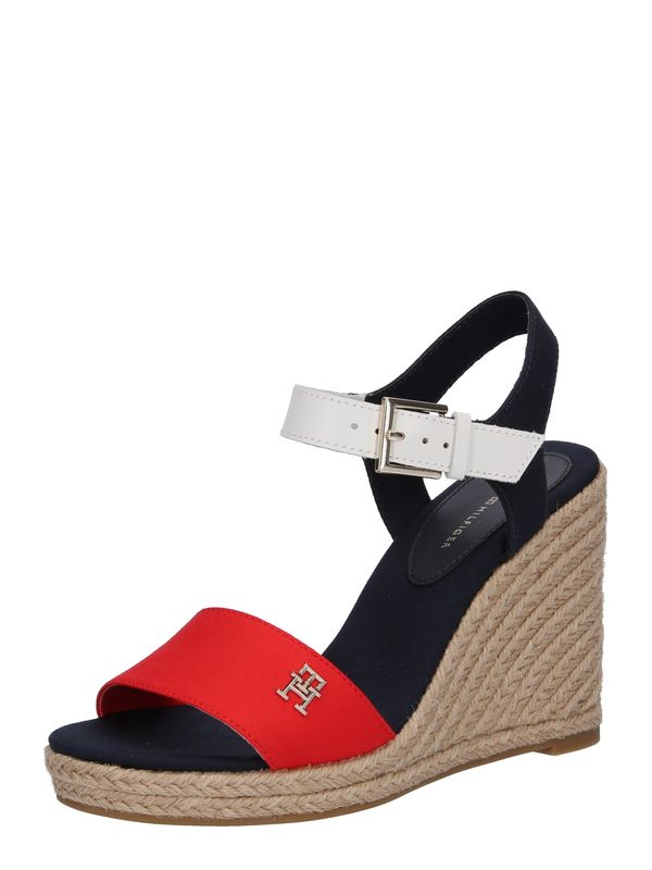 TOMMY HILFIGER TOMMY HILFIGER Сандали  червено / черно / бяло