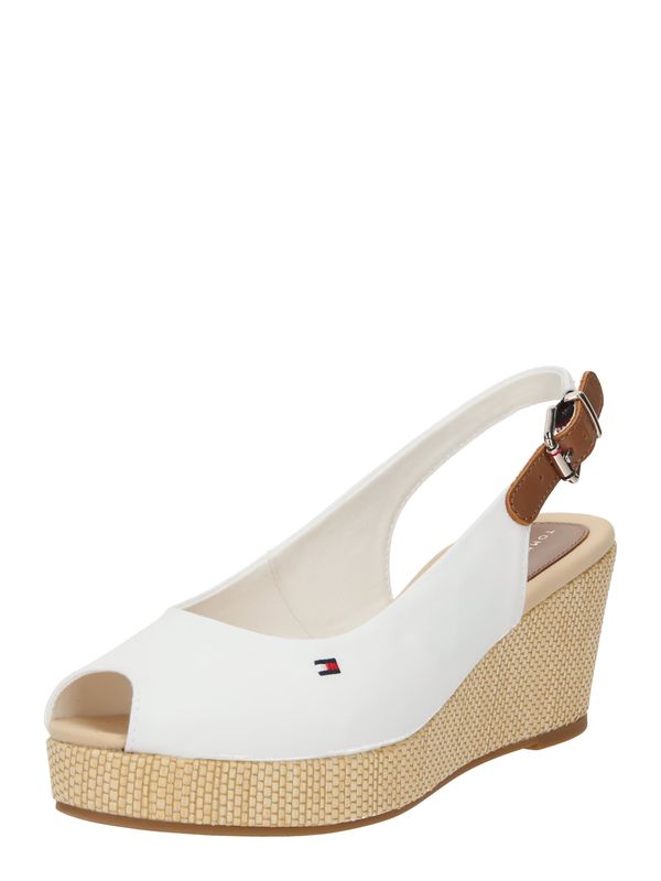 TOMMY HILFIGER TOMMY HILFIGER Сандали 'Elba'  нейви синьо / кафяво / ярко червено / бяло