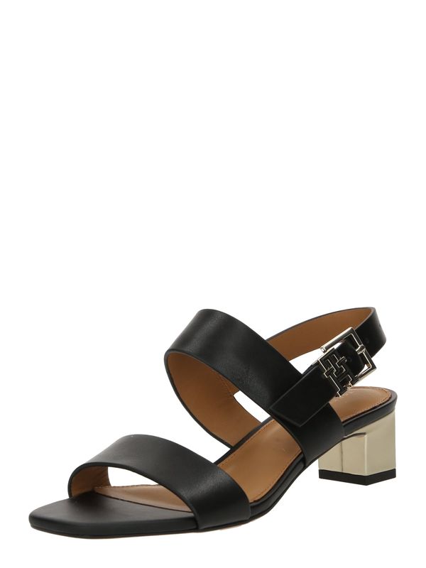 TOMMY HILFIGER TOMMY HILFIGER Сандали с каишка 'HARDWARE'  черно