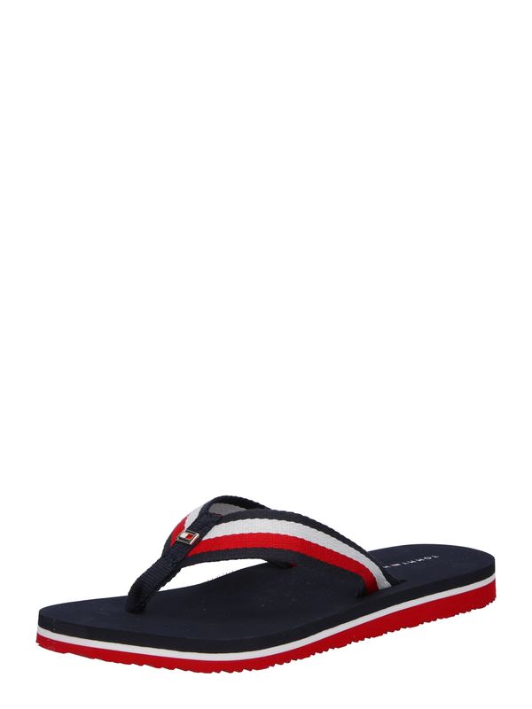 TOMMY HILFIGER TOMMY HILFIGER Сандали с разделител за пръстите 'CORPORATE BEACH'  нейви синьо / червено / бяло