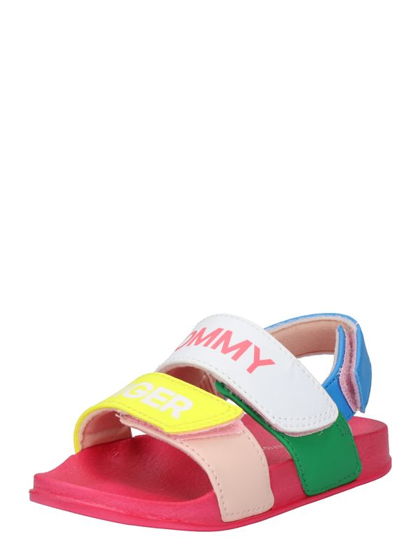 TOMMY HILFIGER TOMMY HILFIGER Сандали  светлосиньо / жълто / бледорозово / бяло