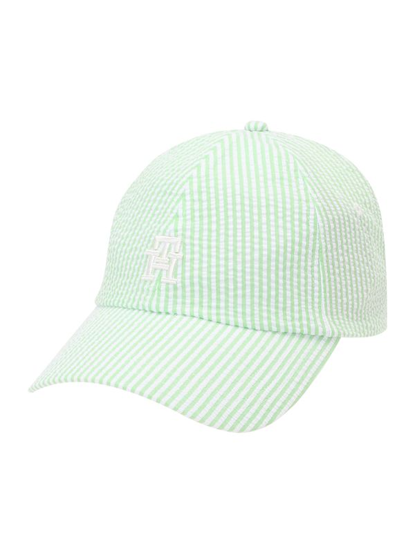 TOMMY HILFIGER TOMMY HILFIGER Шапка с козирка  светлозелено / бяло
