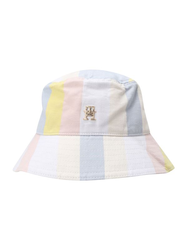 TOMMY HILFIGER TOMMY HILFIGER Шапка с периферия  светлосиньо / светложълто / светлорозово / мръсно бяло