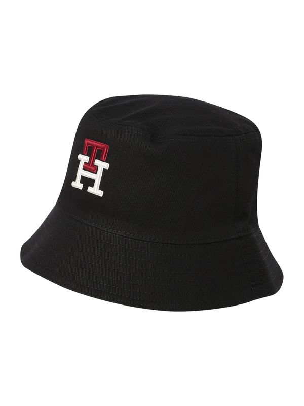 TOMMY HILFIGER TOMMY HILFIGER Шапка с периферия  винено червено / черно / бяло