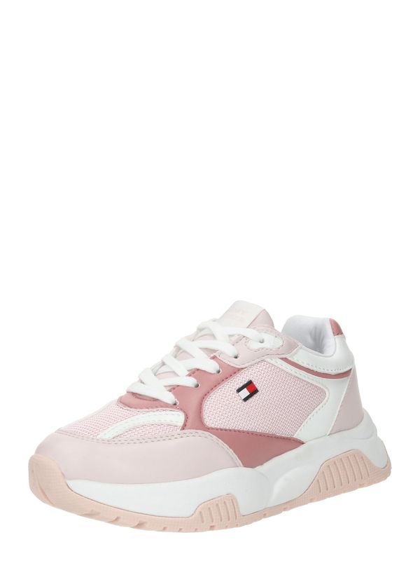 TOMMY HILFIGER TOMMY HILFIGER Сникърси  пепел от рози / пастелно розово / бяло