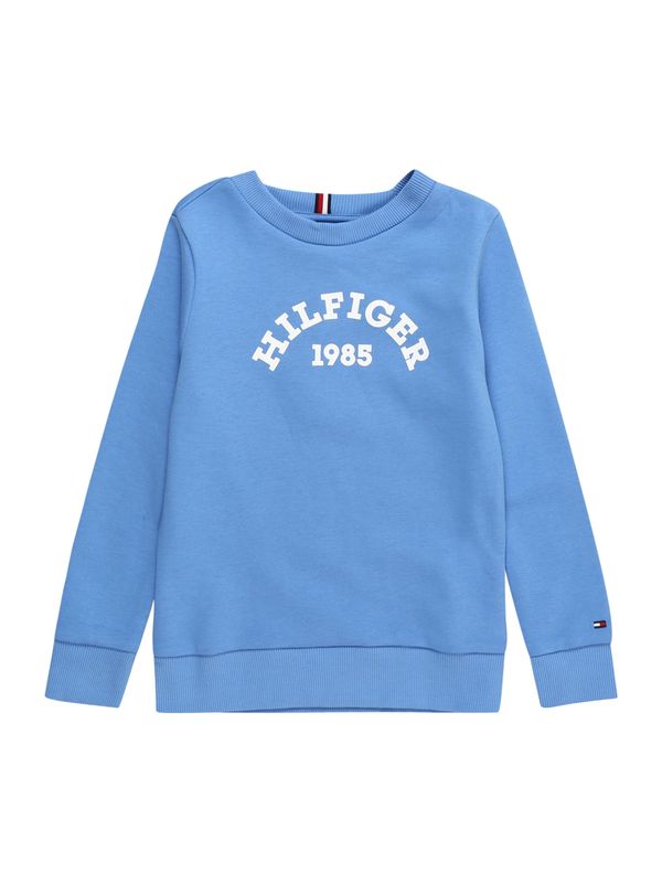 TOMMY HILFIGER TOMMY HILFIGER Суичър '1985'  небесносиньо / бяло