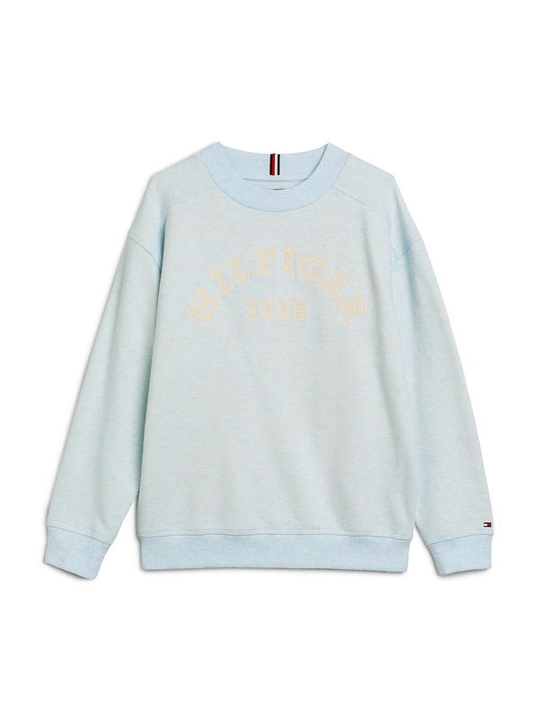TOMMY HILFIGER TOMMY HILFIGER Суичър '1985'  светлосиньо / бял памук