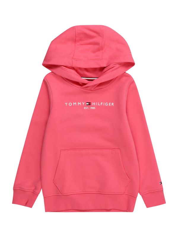 TOMMY HILFIGER TOMMY HILFIGER Суичър 'Essential'  малина / бяло