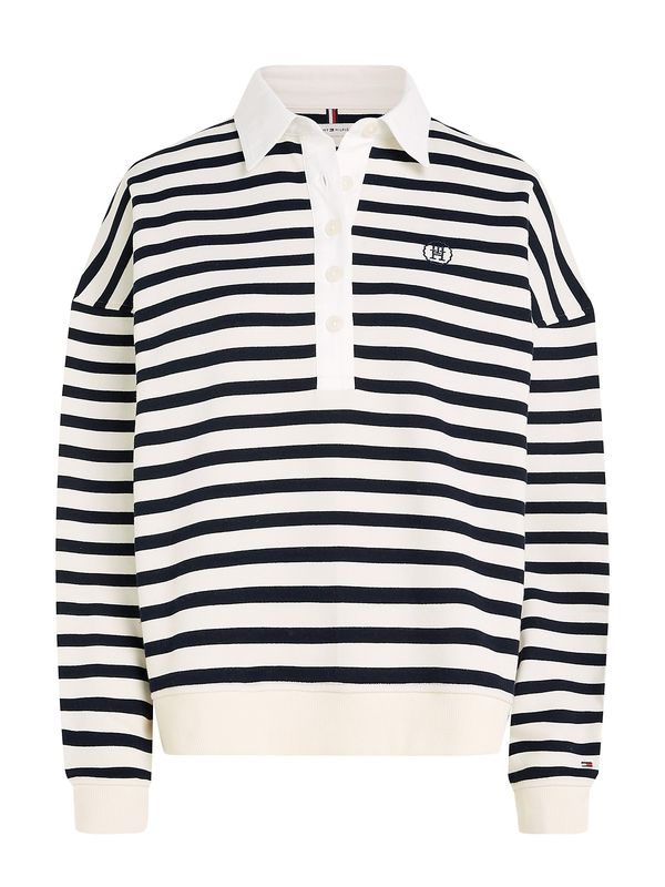 TOMMY HILFIGER TOMMY HILFIGER Суичър  морскосиньо / черно / мръсно бяло