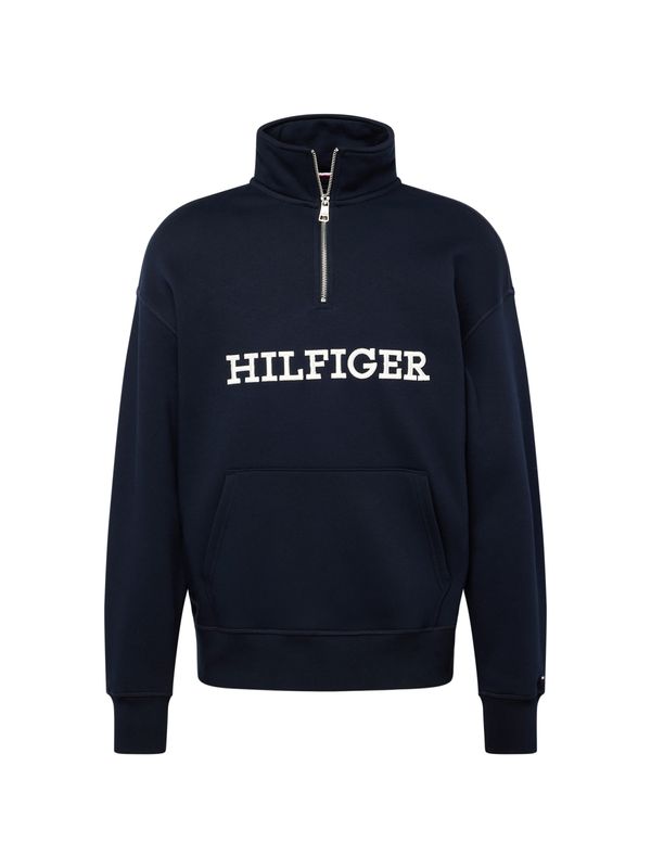 TOMMY HILFIGER TOMMY HILFIGER Суичър  нейви синьо / бяло