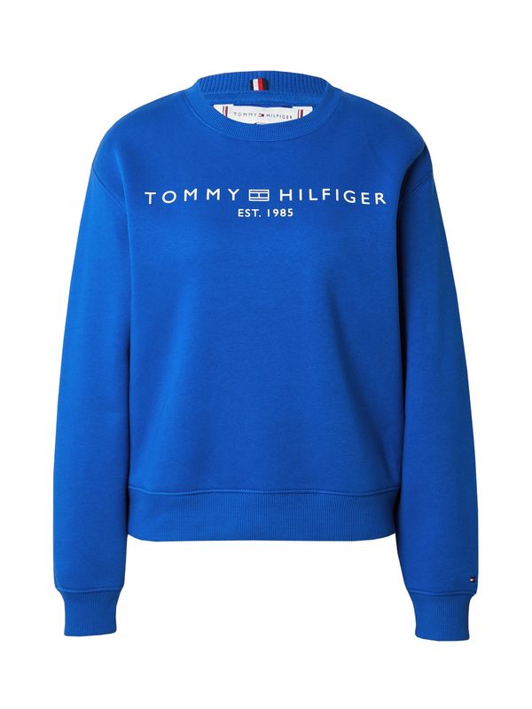 TOMMY HILFIGER TOMMY HILFIGER Суичър  синьо / бяло