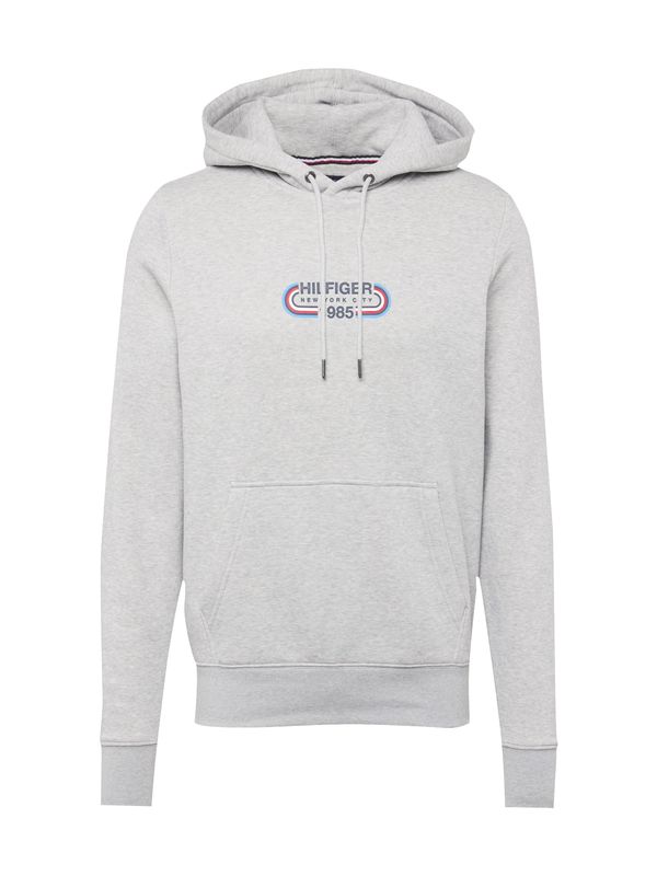 TOMMY HILFIGER TOMMY HILFIGER Суичър  сив меланж / червено / бяло