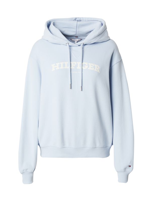 TOMMY HILFIGER TOMMY HILFIGER Суичър  светлосиньо / бяло