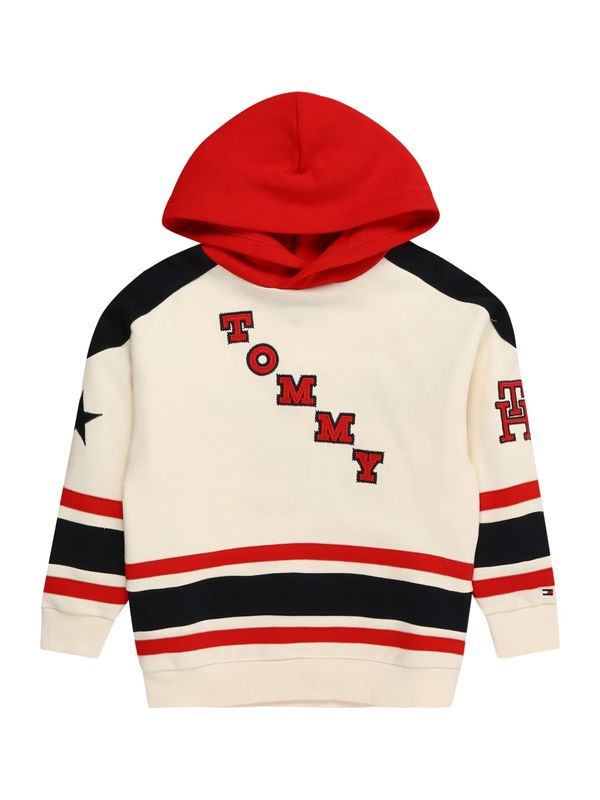 TOMMY HILFIGER TOMMY HILFIGER Суичър 'VARSITY'  бежово / морскосиньо / червено