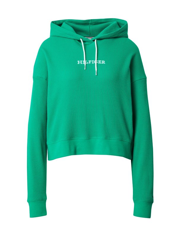 TOMMY HILFIGER TOMMY HILFIGER Суичър  зелено / бяло