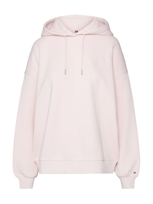 TOMMY HILFIGER TOMMY HILFIGER Суичъри с качулка  пастелно розово / бяло