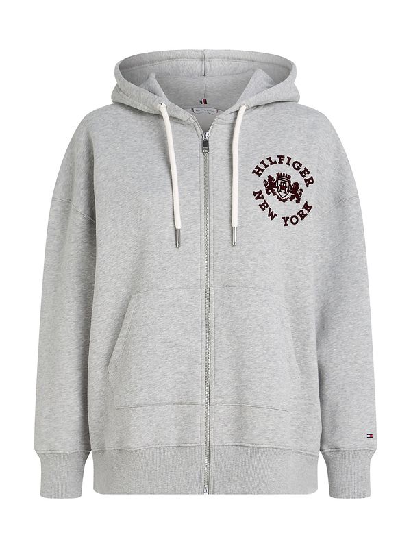 TOMMY HILFIGER TOMMY HILFIGER Суичъри с качулка  сив меланж / бордо