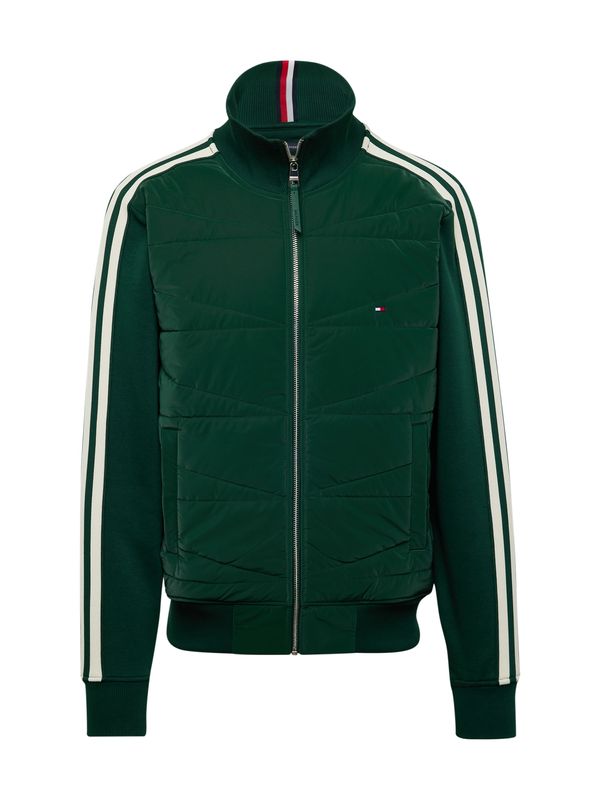 TOMMY HILFIGER TOMMY HILFIGER Суичъри с качулка  смарагдово зелено / бяло