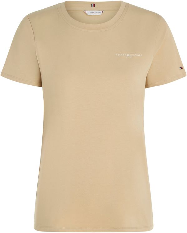 TOMMY HILFIGER TOMMY HILFIGER Тениска '1985'  бежово / бяло