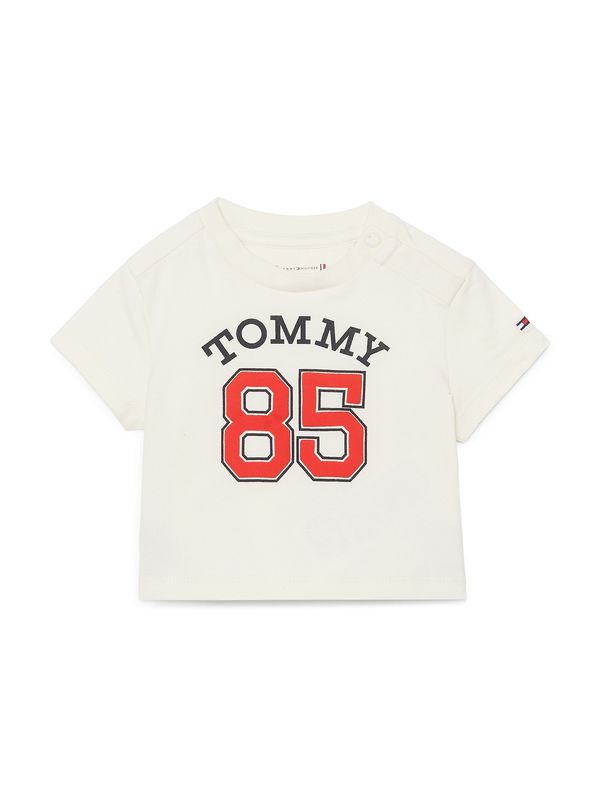 TOMMY HILFIGER TOMMY HILFIGER Тениска '1985 VARSITY'  кремаво / червено / черно / бяло