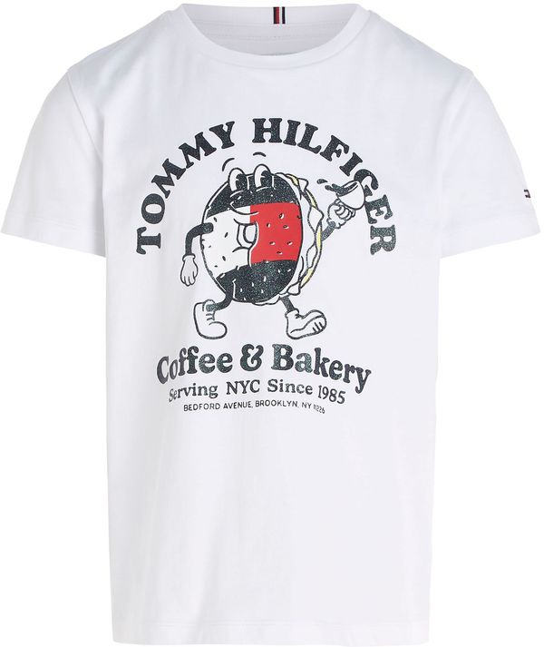 TOMMY HILFIGER TOMMY HILFIGER Тениска  алено / черно / бяло