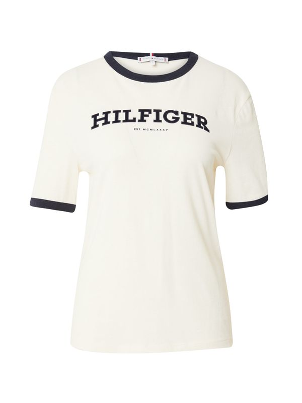 TOMMY HILFIGER TOMMY HILFIGER Тениска  бежово / черно