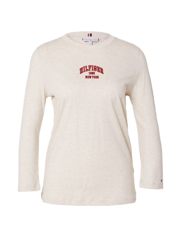 TOMMY HILFIGER TOMMY HILFIGER Тениска  бежово / карминено червено