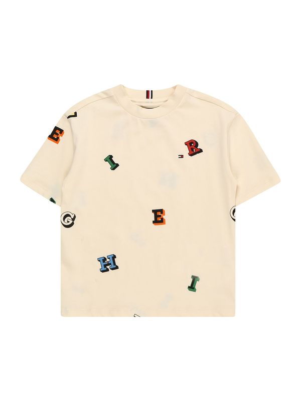 TOMMY HILFIGER TOMMY HILFIGER Тениска  бежово / зелено / червено / черно