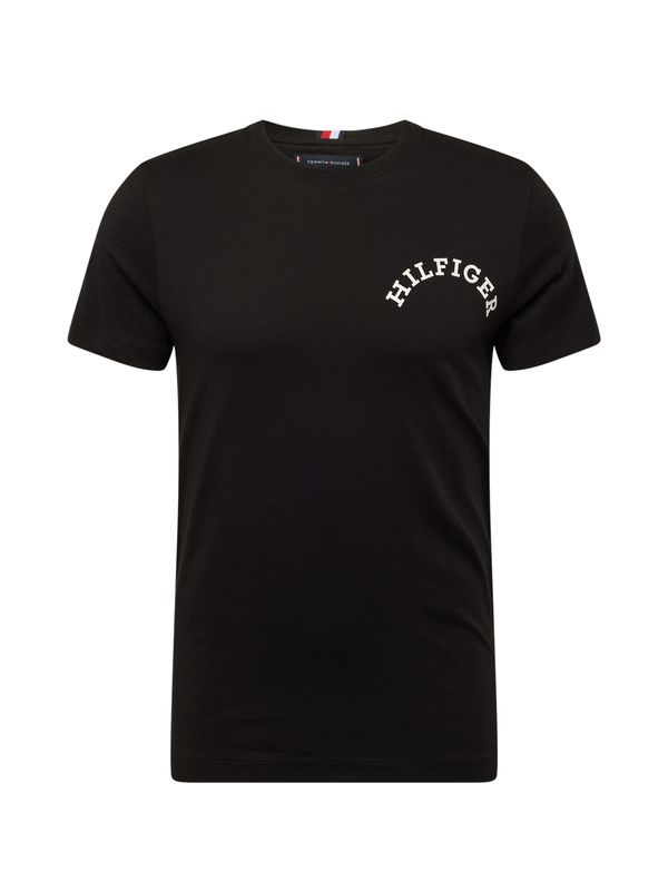 TOMMY HILFIGER TOMMY HILFIGER Тениска  черно / бяло