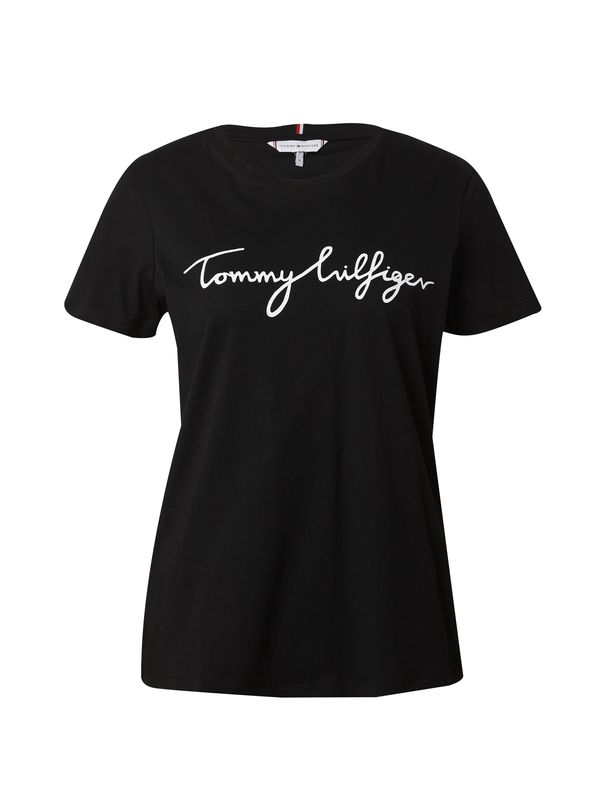 TOMMY HILFIGER TOMMY HILFIGER Тениска  черно / бяло