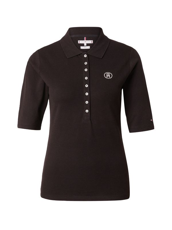 TOMMY HILFIGER TOMMY HILFIGER Тениска  черно / бяло