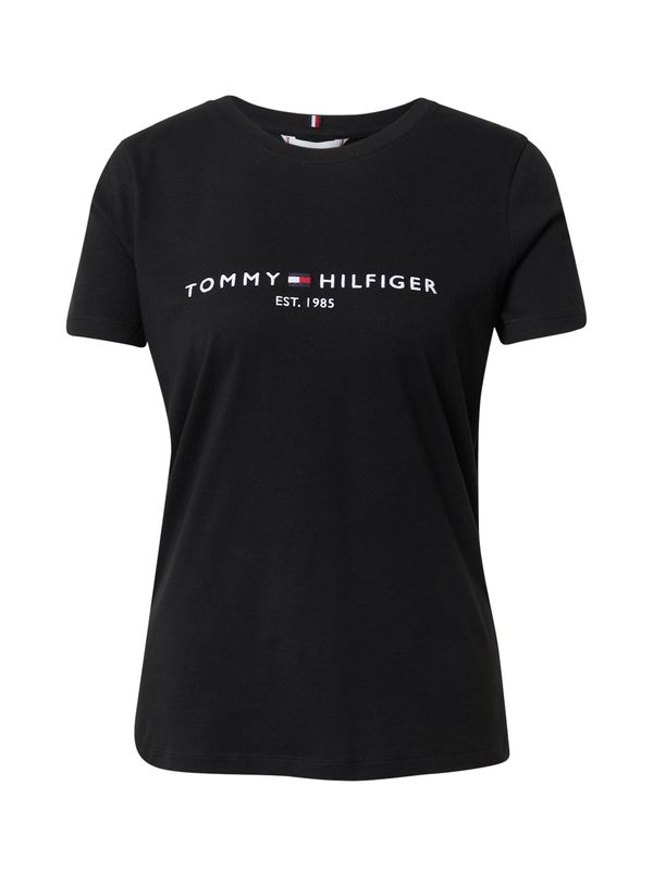 TOMMY HILFIGER TOMMY HILFIGER Тениска  черно / бяло