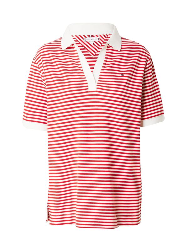 TOMMY HILFIGER TOMMY HILFIGER Тениска  червено / бяло