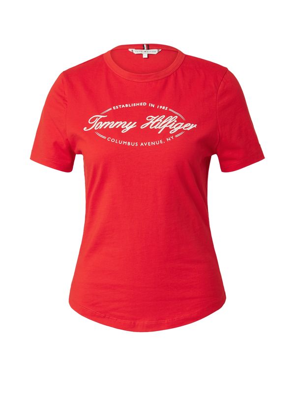 TOMMY HILFIGER TOMMY HILFIGER Тениска  червено / бяло