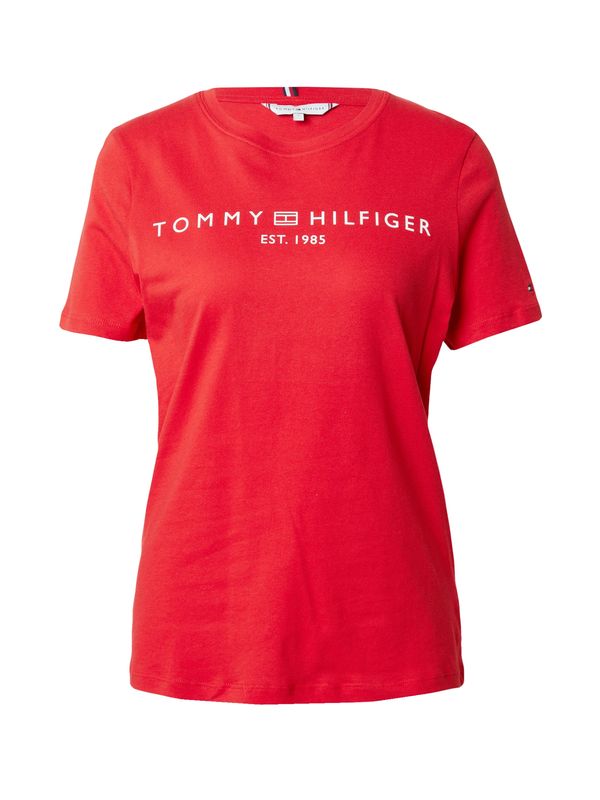TOMMY HILFIGER TOMMY HILFIGER Тениска  червено / бяло