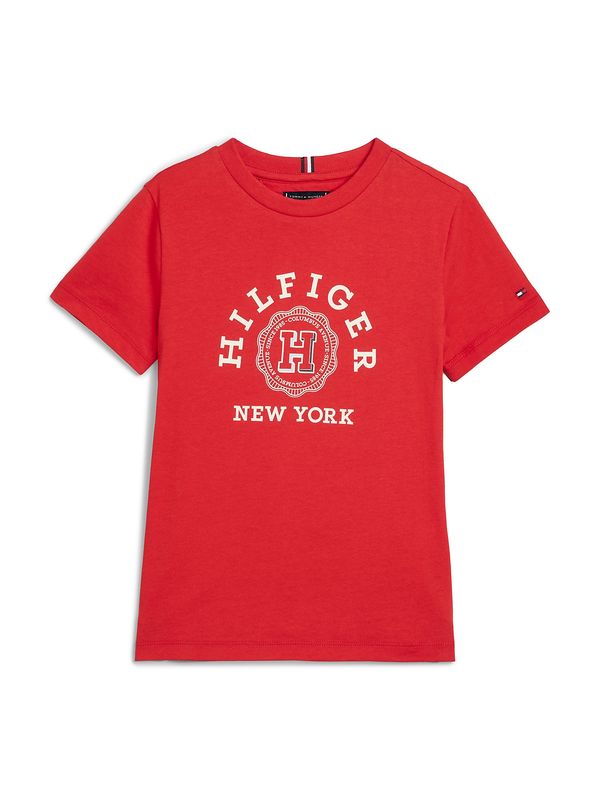 TOMMY HILFIGER TOMMY HILFIGER Тениска  червено / черно / бяло