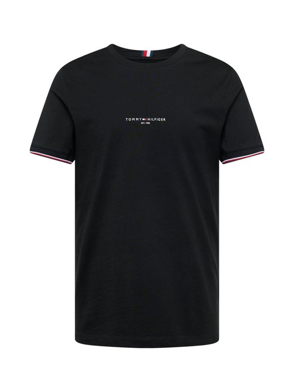 TOMMY HILFIGER TOMMY HILFIGER Тениска  червено / черно / бяло