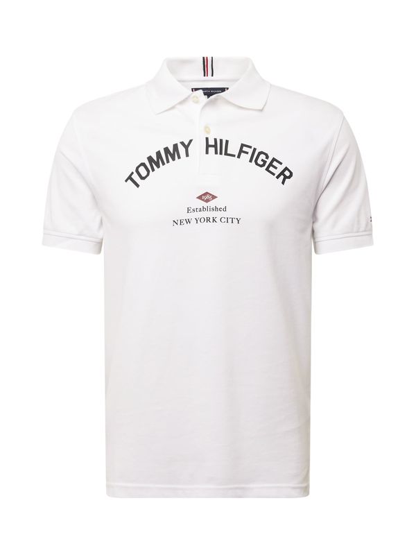 TOMMY HILFIGER TOMMY HILFIGER Тениска  червено / черно / мръсно бяло