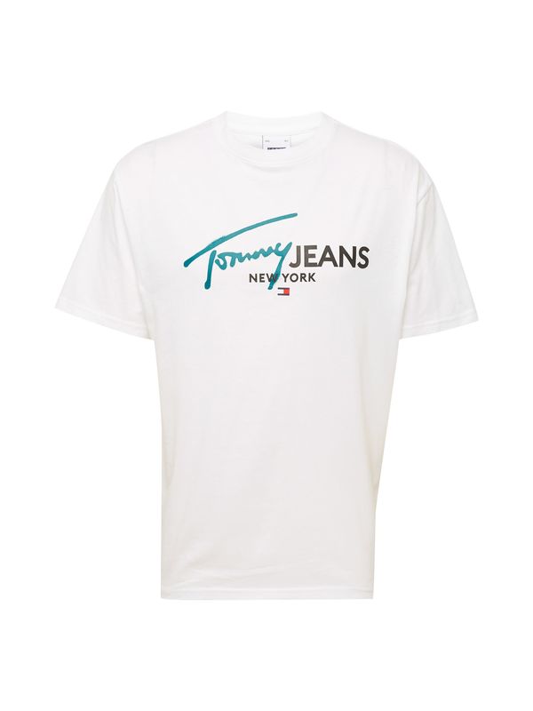 TOMMY HILFIGER TOMMY HILFIGER Тениска  циан / алено / черно / бяло