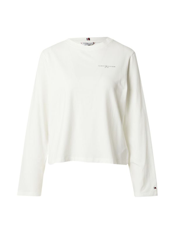 TOMMY HILFIGER TOMMY HILFIGER Тениска  екрю / черно