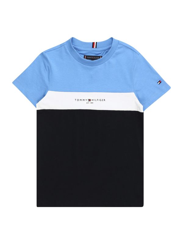 TOMMY HILFIGER TOMMY HILFIGER Тениска 'ESSENTIAL'  нейви синьо / небесносиньо / червено / бяло