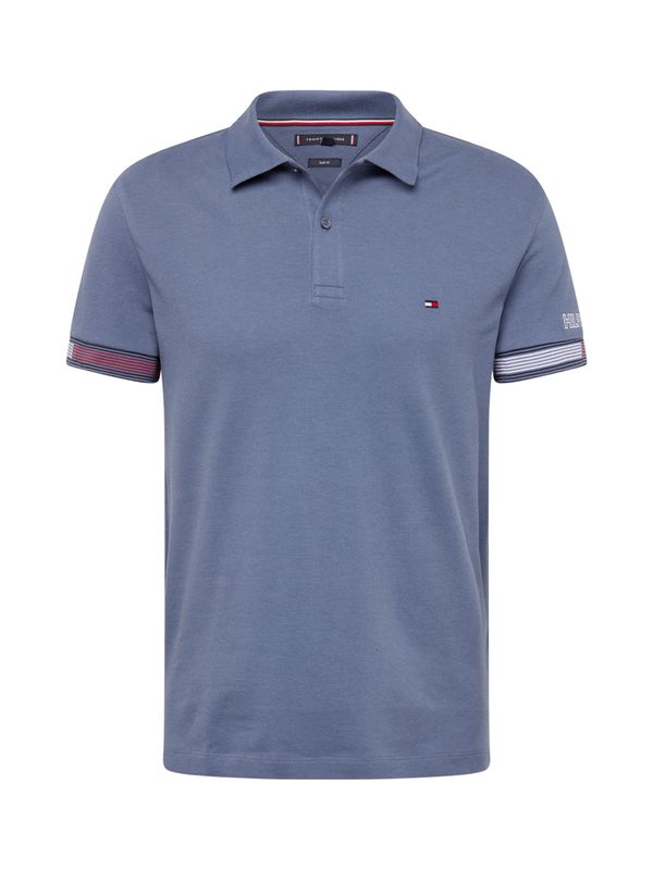 TOMMY HILFIGER TOMMY HILFIGER Тениска  гълъбово синьо / черешово червено / бяло