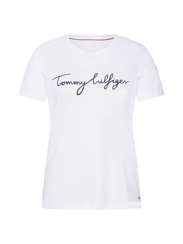 TOMMY HILFIGER TOMMY HILFIGER Тениска 'Heritage'  нощно синьо / бяло